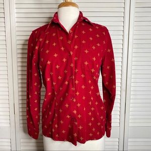 Vintage Woolrich red and gold corduroy button up